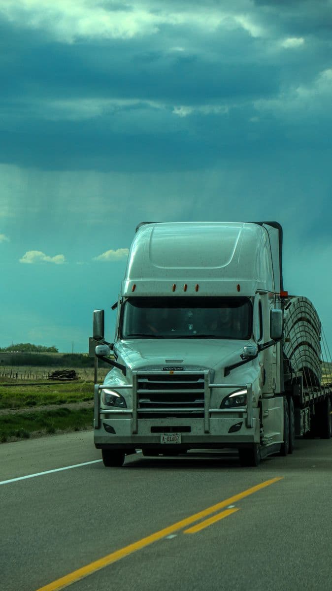 American semi truck on an open highway